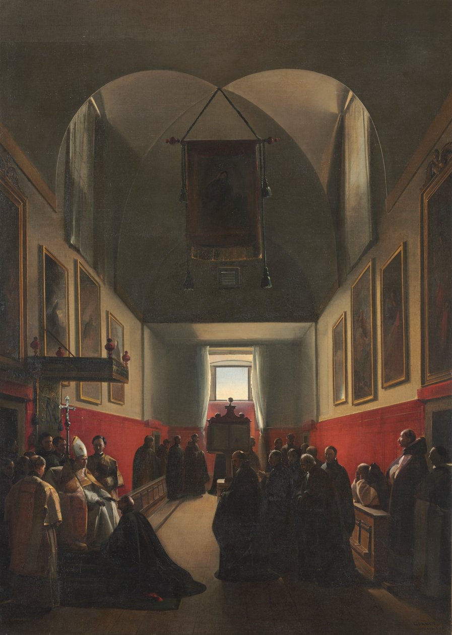 Hyllning till en biskop av Francois Marius Granet