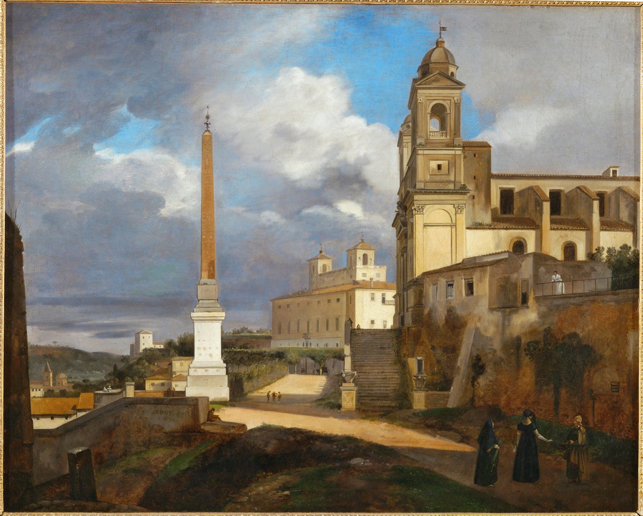La Trinite des Monts och Villa Medici i Rom ... av Francois-Marius Granet