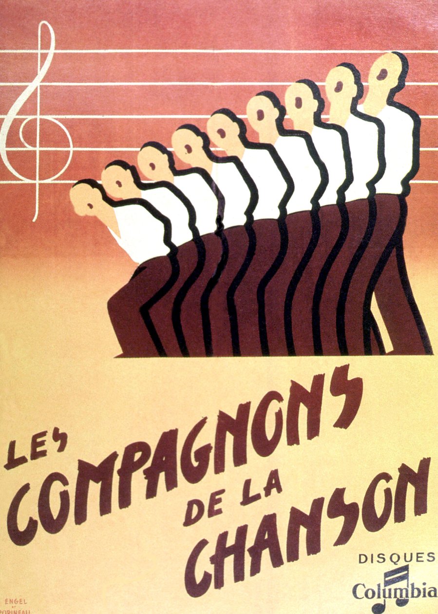 "Les Compagnons de la chanson av Francois emile Popineau