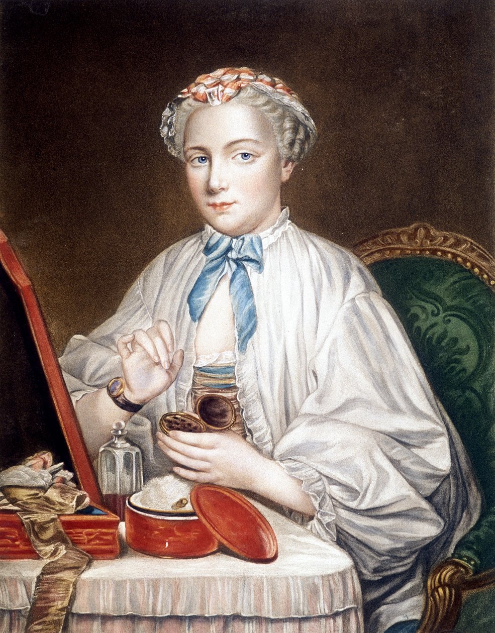 Etsning från målningen på duk av François boucher (1703-1770). av Francois (after) Boucher