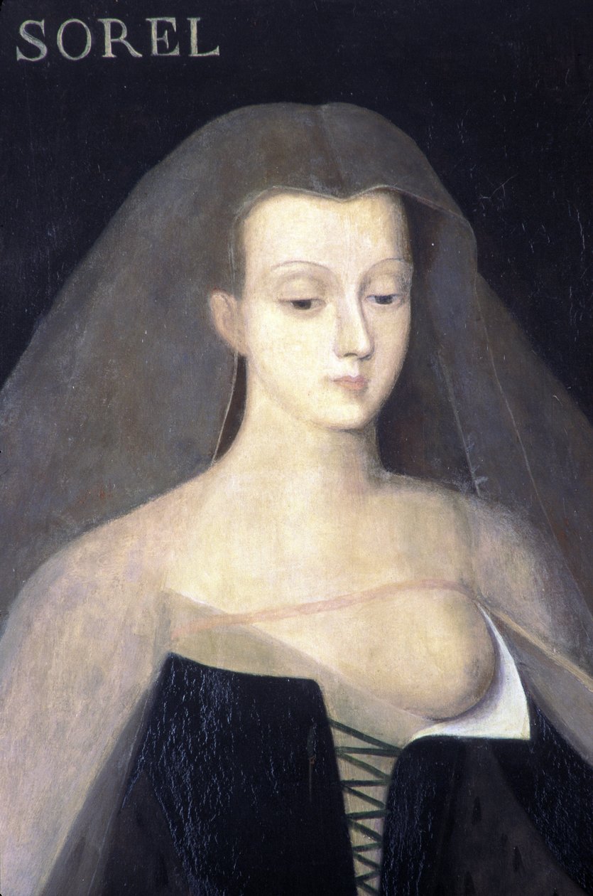 Porträtt av Agnes Sorel (målning) av Francois (after) Clouet