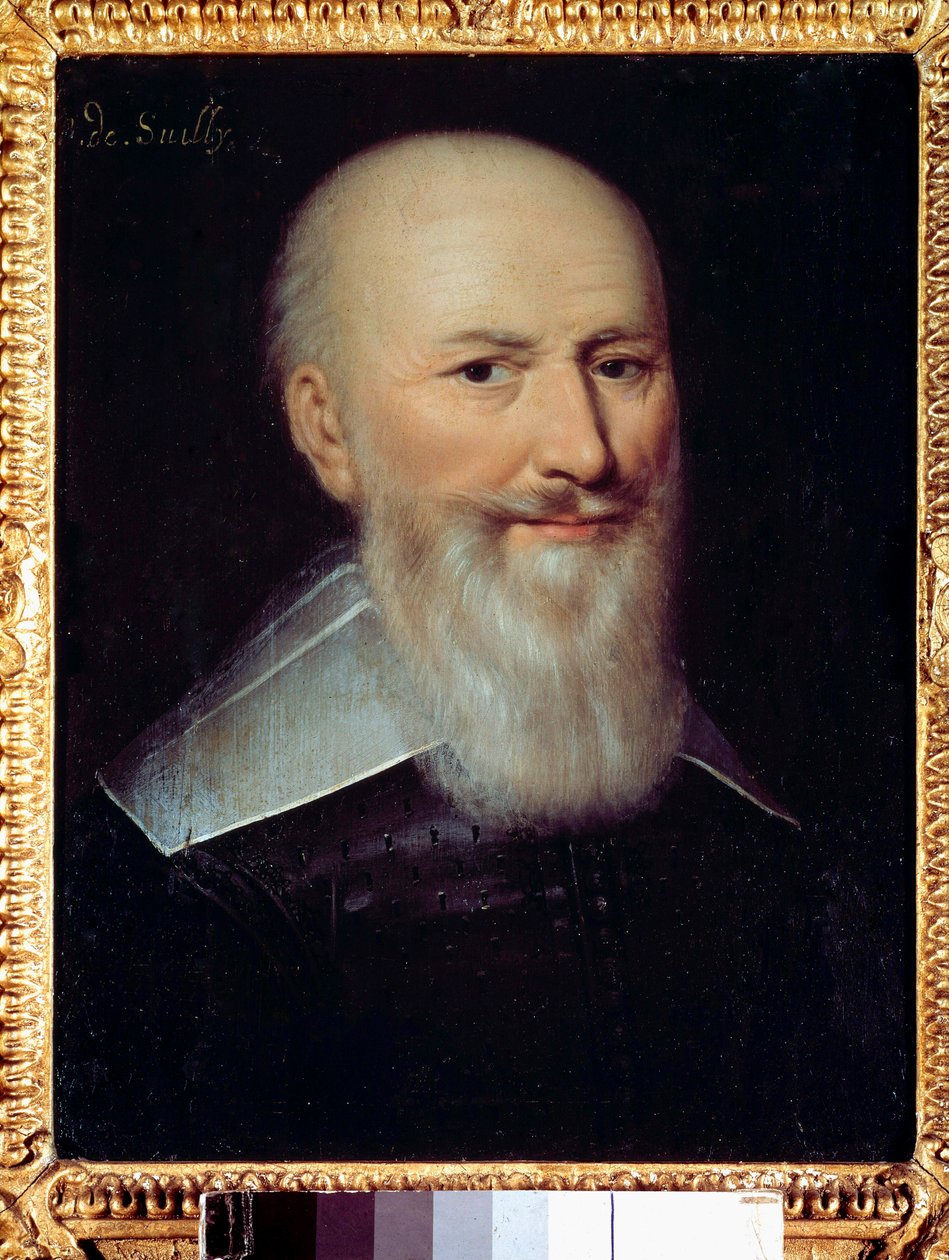 Porträtt av Maximilian de Bethune (1560-1641) Baron de Rosny, hertig av Sully Anonym målning (förmodligen Francois Quesnel av Francois (attr.to) Quesnel