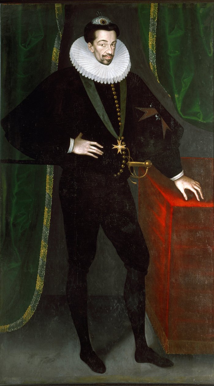 Porträtt av Henrik III av Frankrike, omkring 1585 (målning) av Francois (circle of) Quesnel