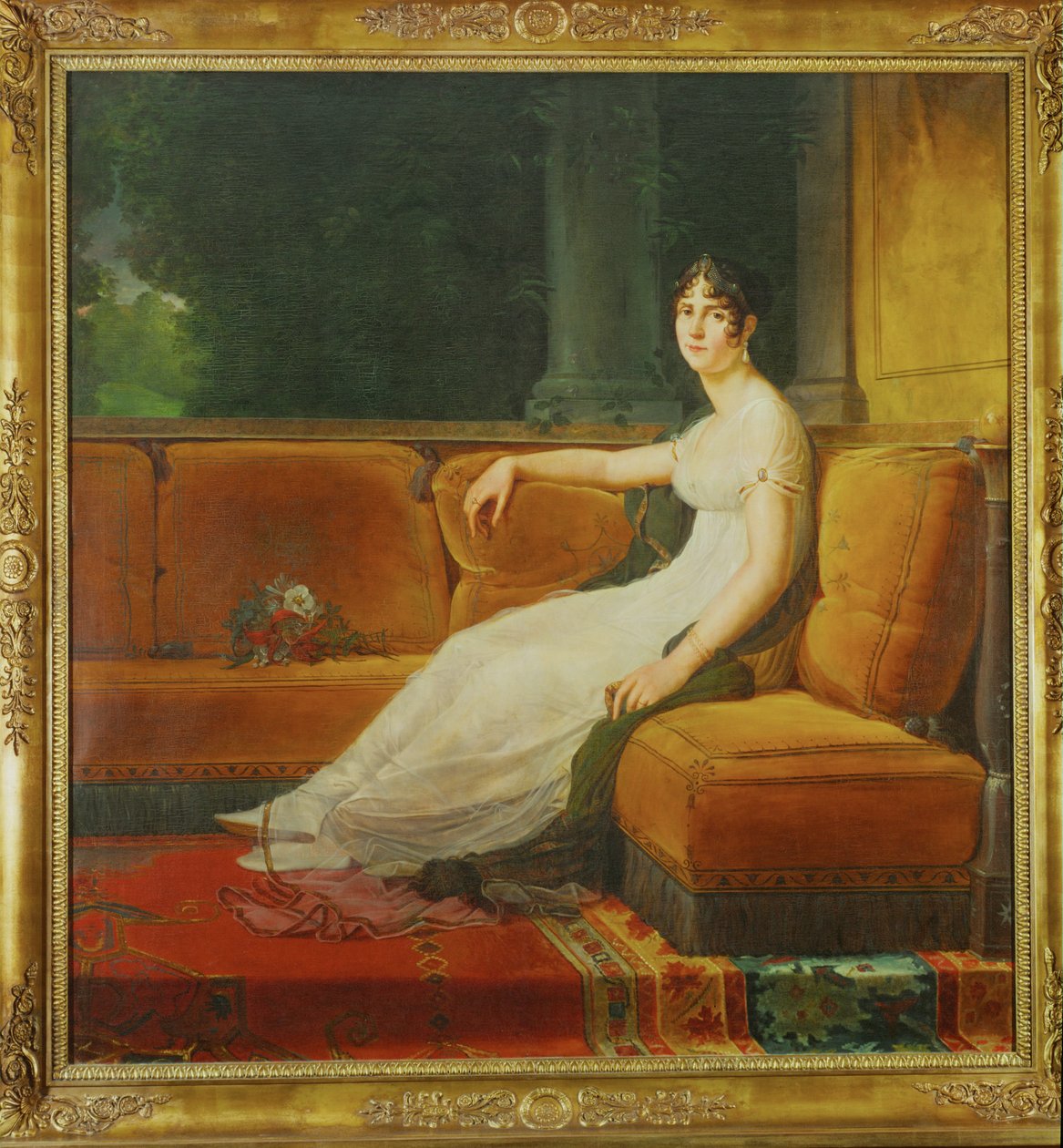 Josephine Beauharnais, kejsarinna, första hustru till kejsar Napoleon I ... av Francois (school of) Gerard