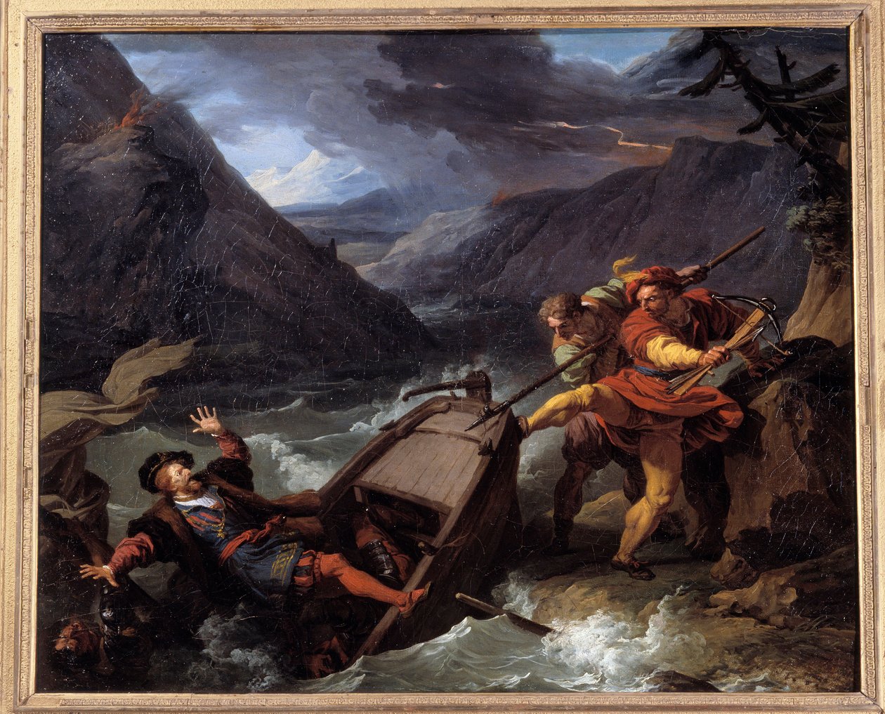Guessle Guessle Guillaume (Wilhelm) Tell, hjältar från schweizisk självständighet, är allegoriskt rebeller mot guvernör Hermann Gesslers suveränitet. Målning av Francois Andre Vincent (1746-1816) Gueret från 1700-talet. Museum of Fine Arts av François André Vincent