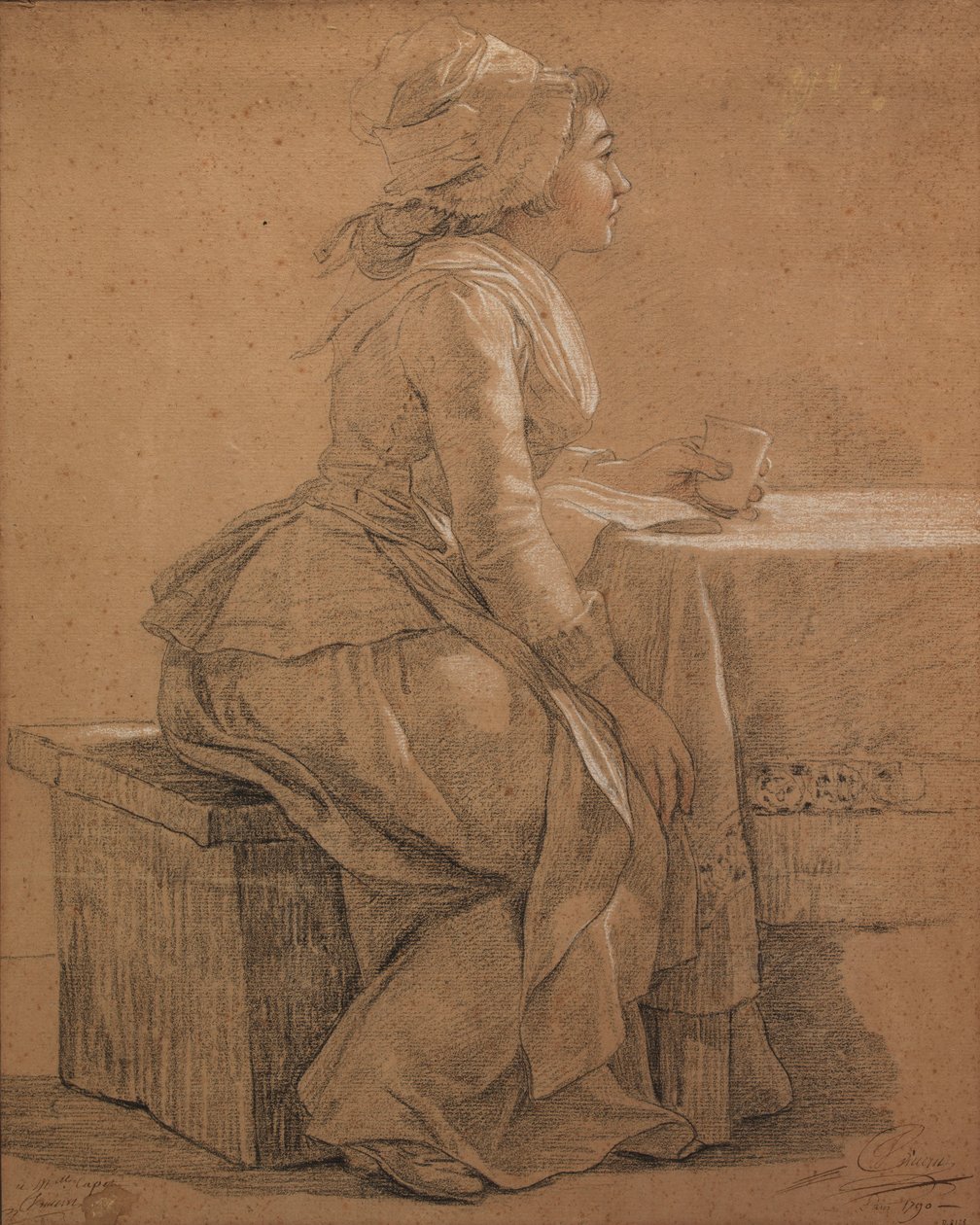 Porträtt av Mademoiselle Marie Gabrielle Capet, målaren av François André Vincent