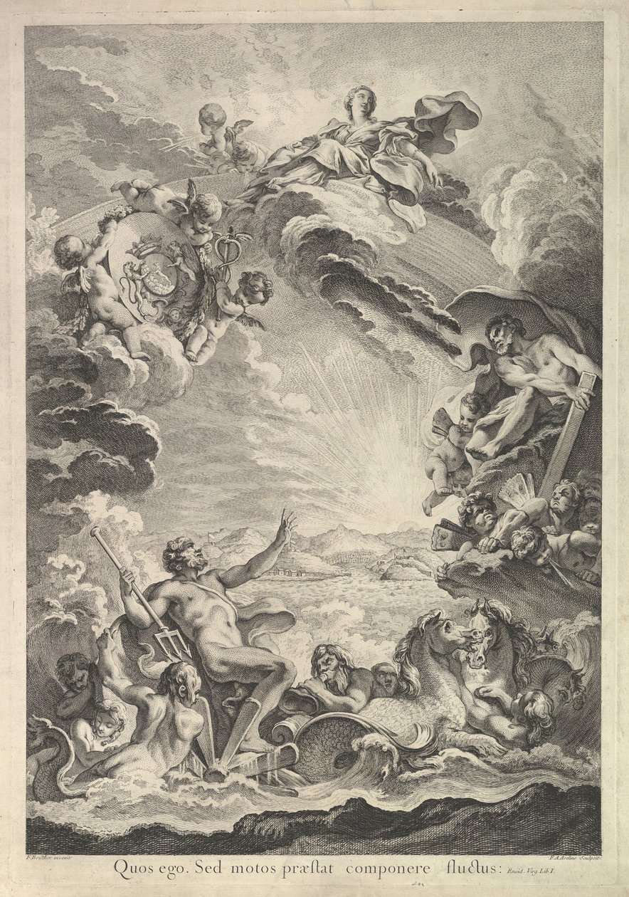 Neptune Calming the Storm Neptune Calming the Storm, 1700-talet. av Francois Antoine Aveline