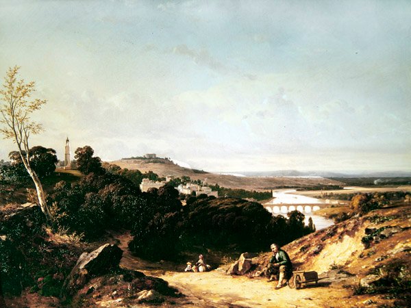 Saint-Cloud och Demosthene-lyktan, 1837 av Francois Antoine Leon Fleury
