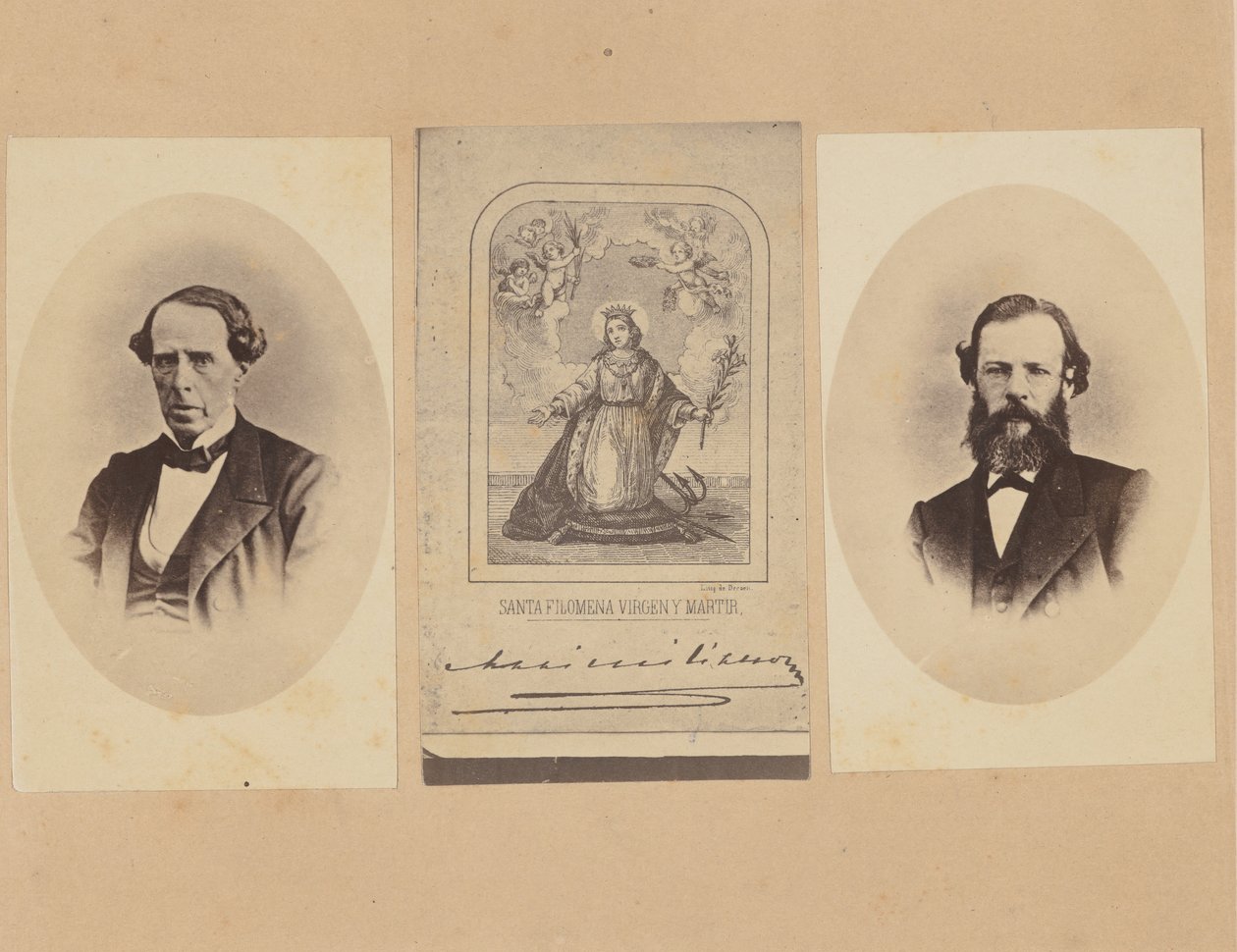 [Baron von Magnus, autograf av kejsar Maximilian av Mexiko, doktor Bosch], 1867. av Francois Aubert