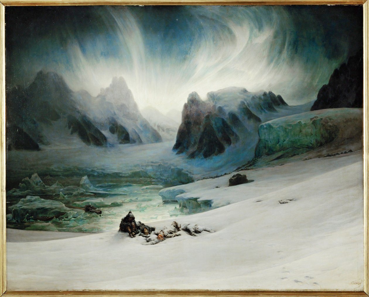 Magdalenabukten, sedd från halvön med gravarna ... av François Auguste Biard