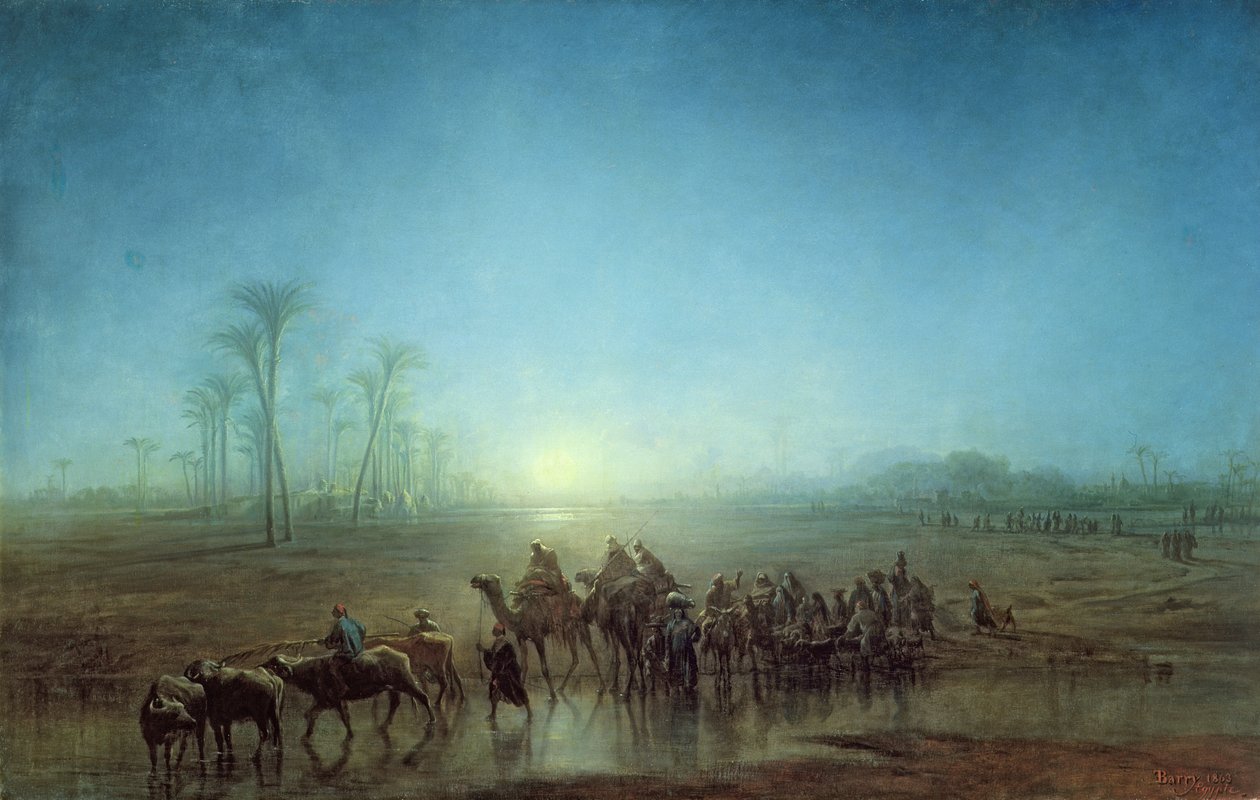 Caravan of Bedouins, 1863  av Francois Barry