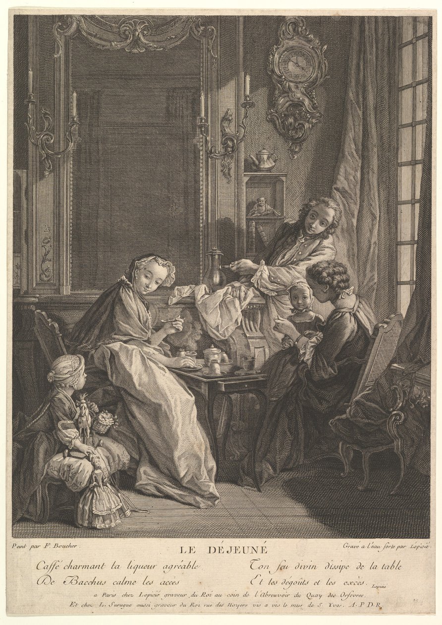 Lunch. av Francois Bernard Lepicie