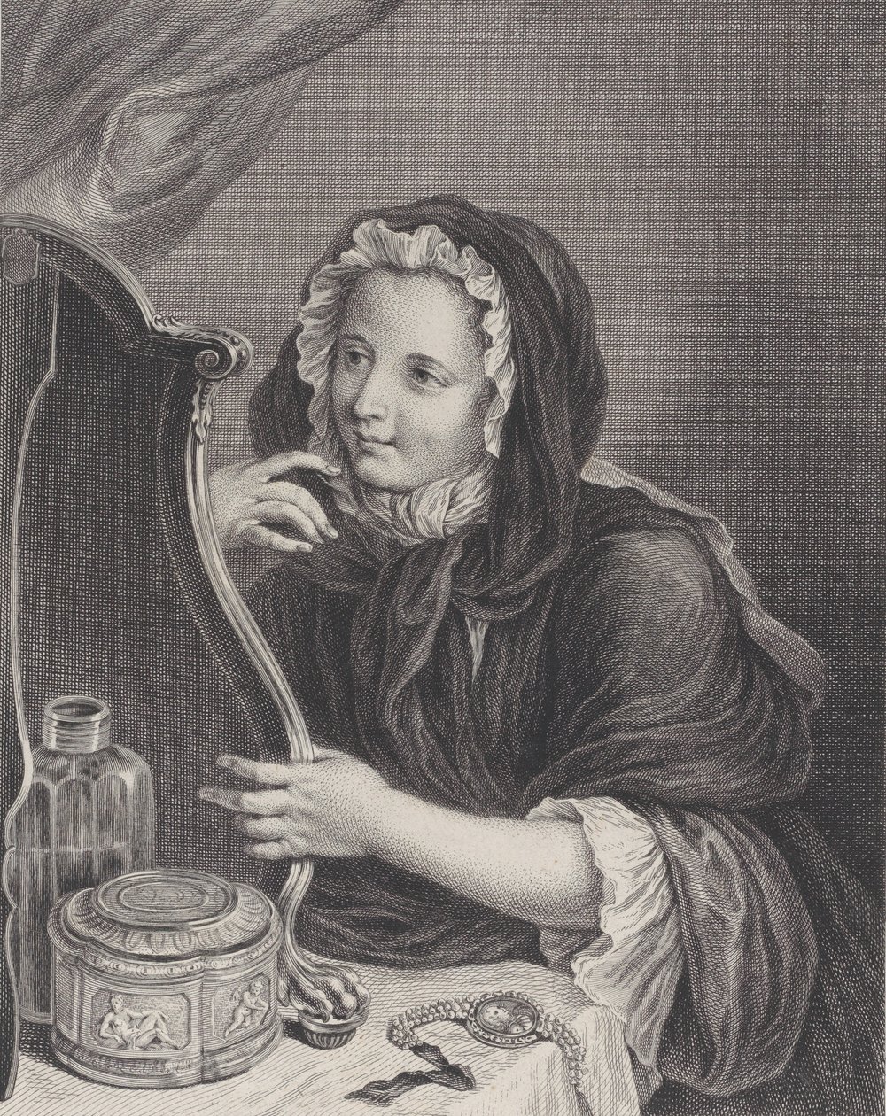 Den kokettska änkan, 1724. av Francois Bernard Lepicie