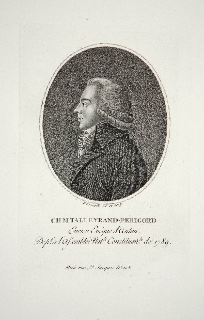 M.Talleyrand-Perigord, gammal biskop av Autun, pub. 1791 av Francois Bonneville