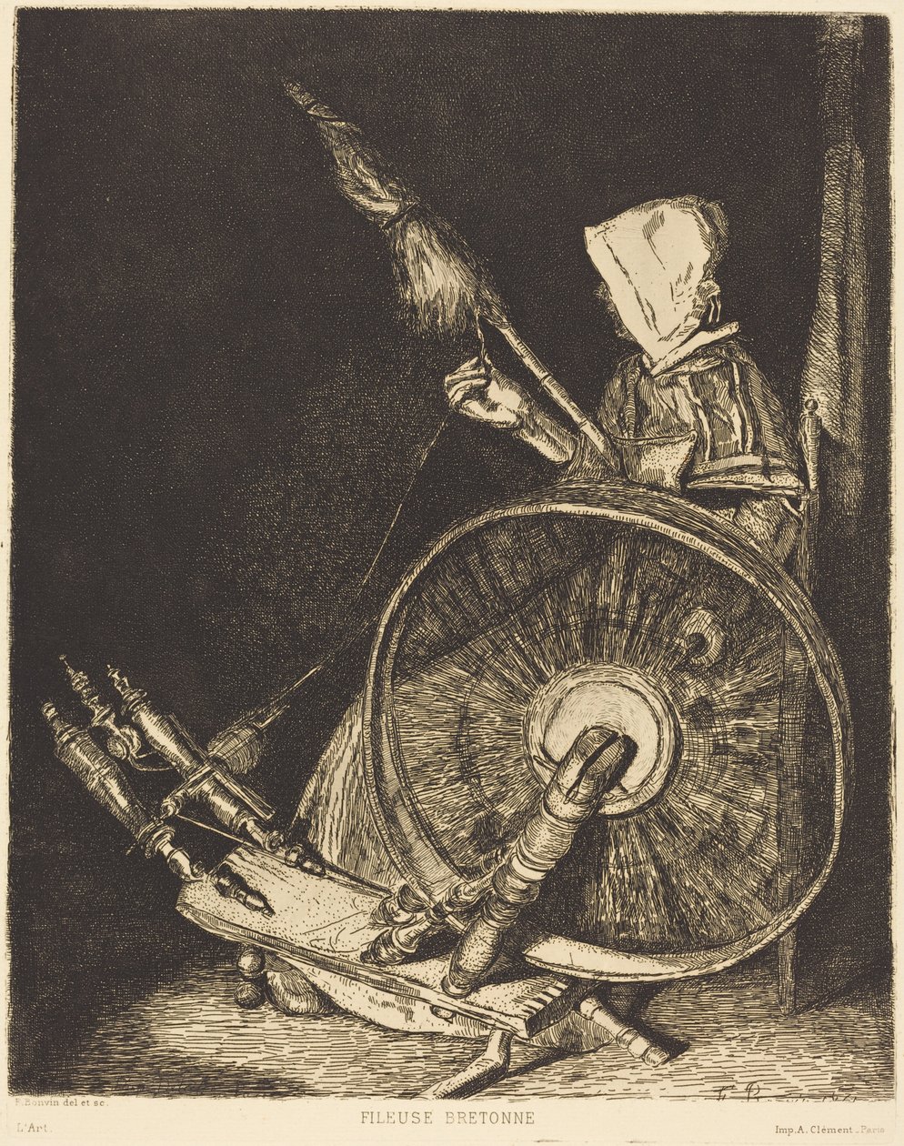 Bretonsk spinnare (Breton Spinner) av François Bonvin