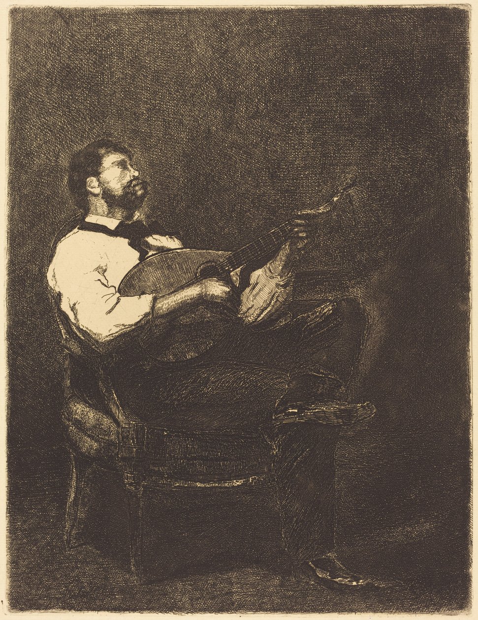 Gitarrspelare av François Bonvin