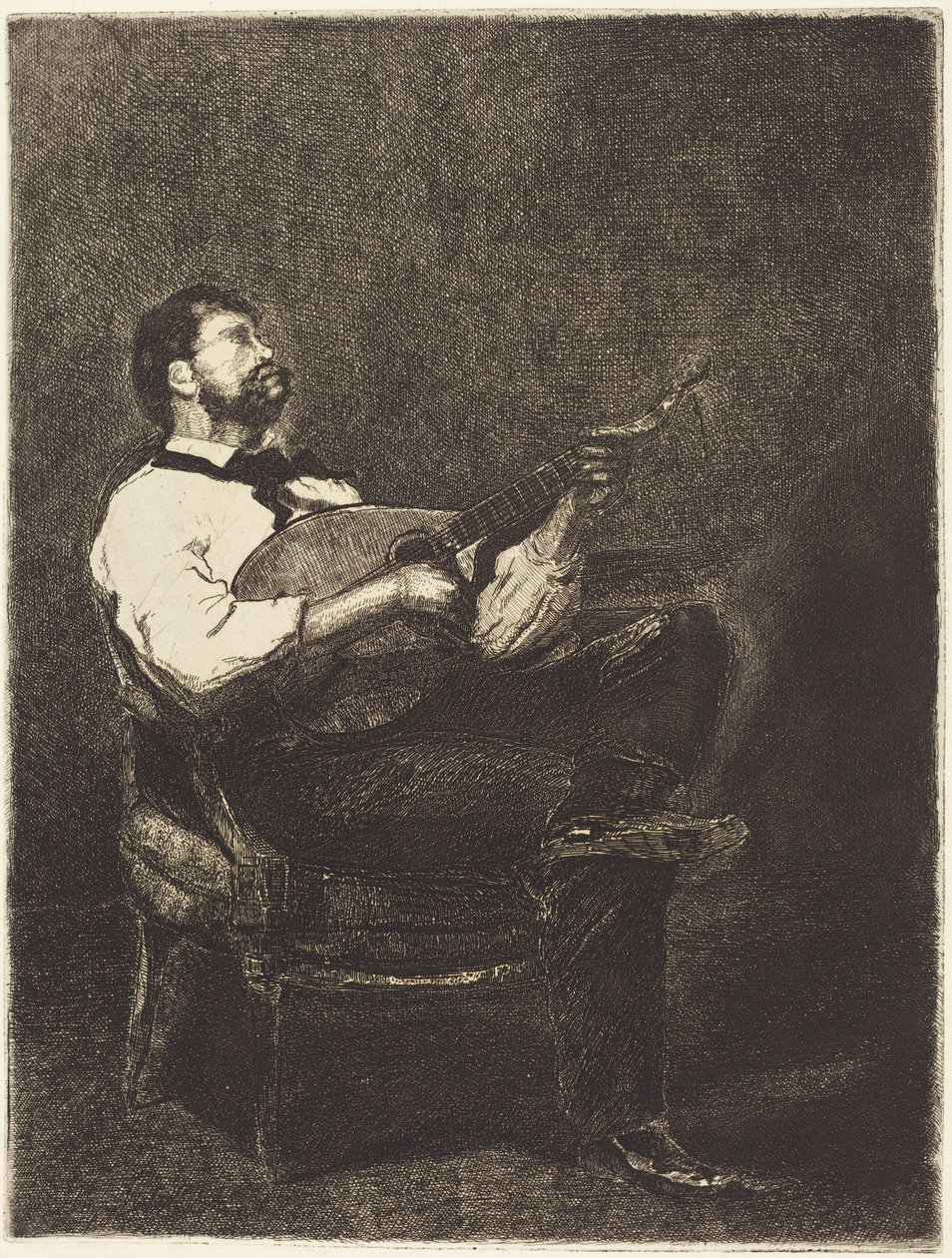 Gitarrspelare av François Bonvin