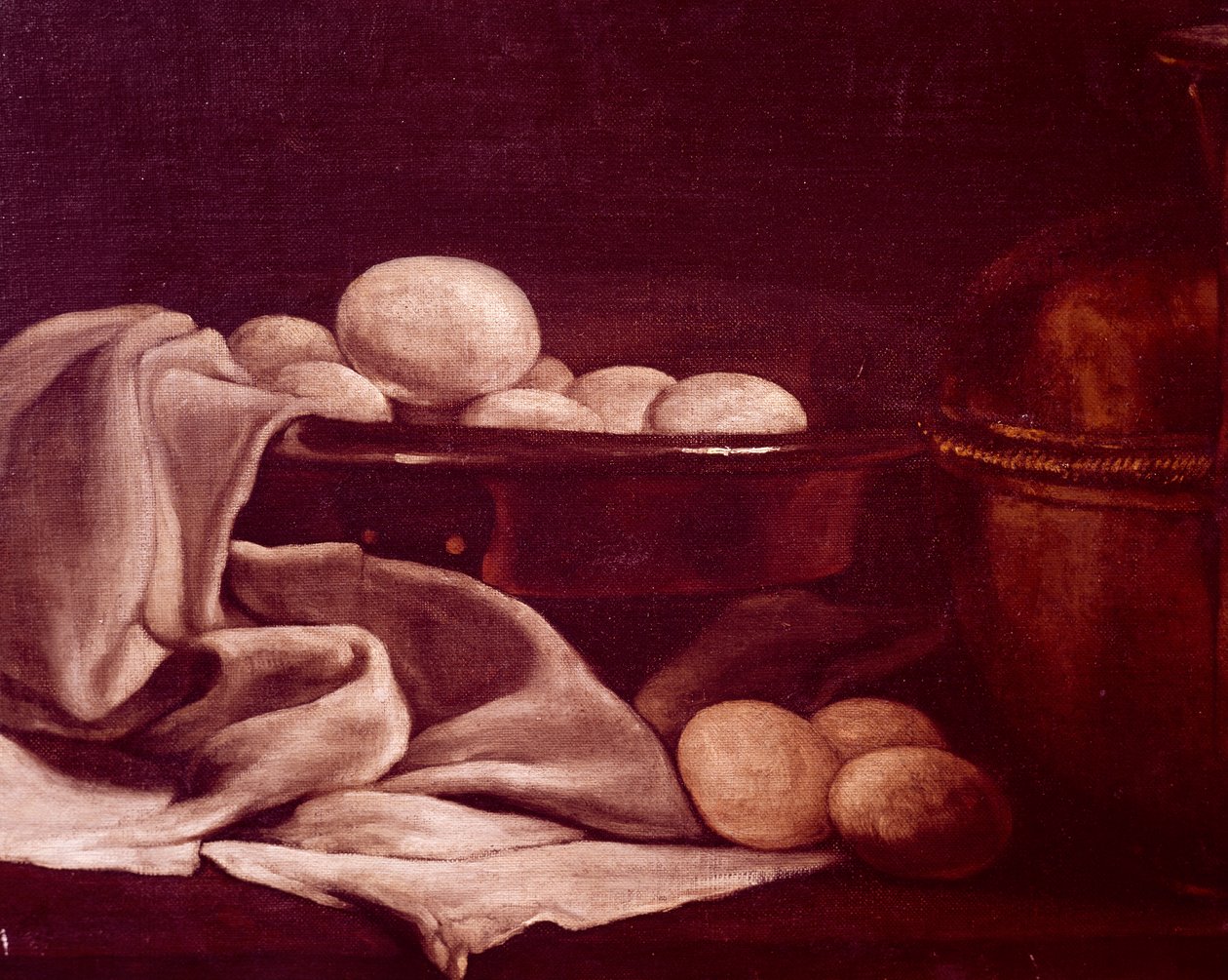 Stilleben som visar brieost av Francois Bonvin (1817-1887), Detalj av François Bonvin