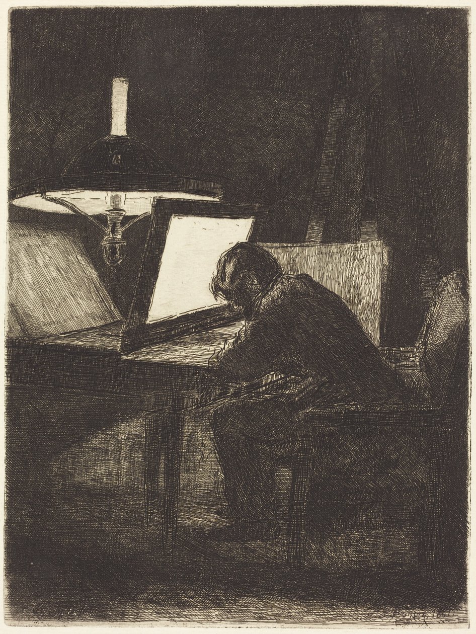 Gravören (Le Graveur) av François Bonvin