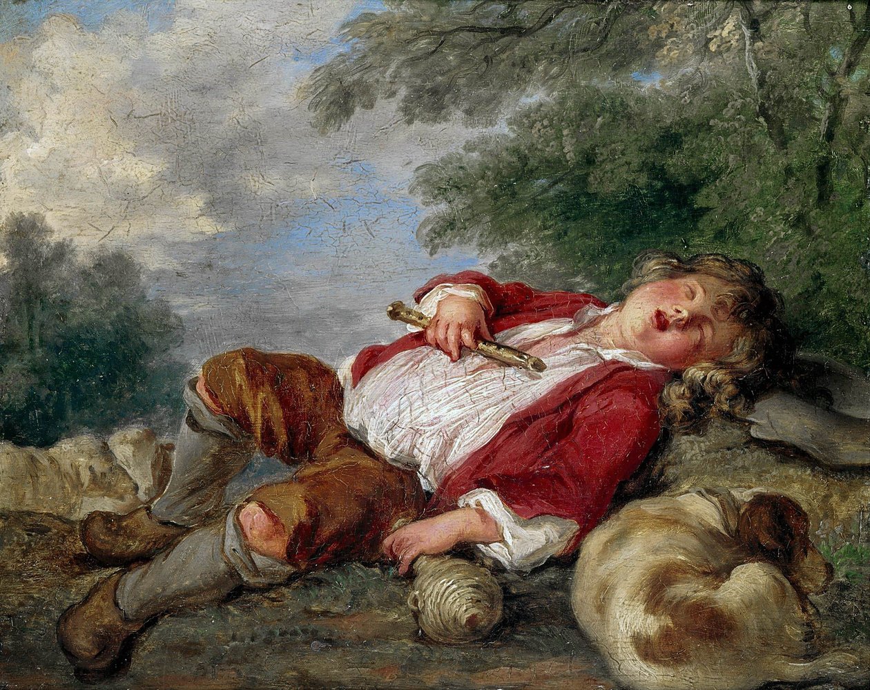 Berger endormi (Den sovande herden), ca 1750 av François Boucher
