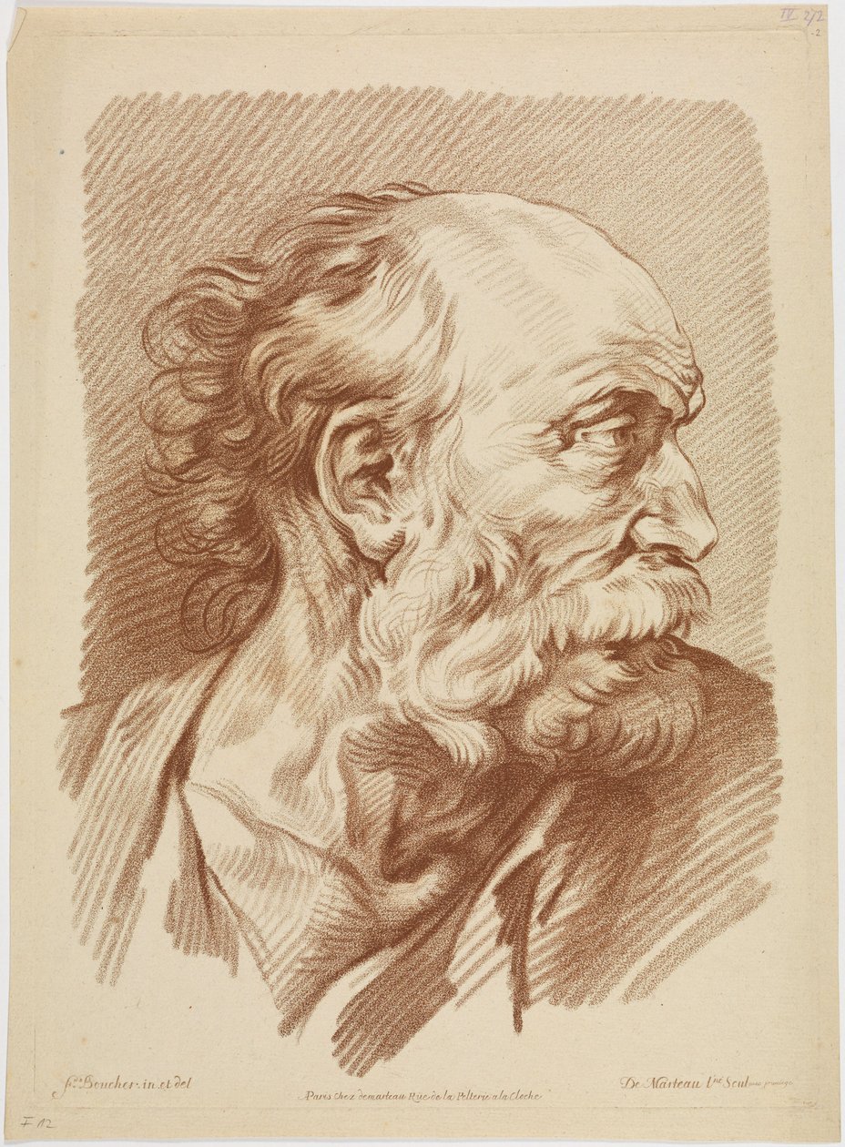 Byst av en äldre man av François Boucher