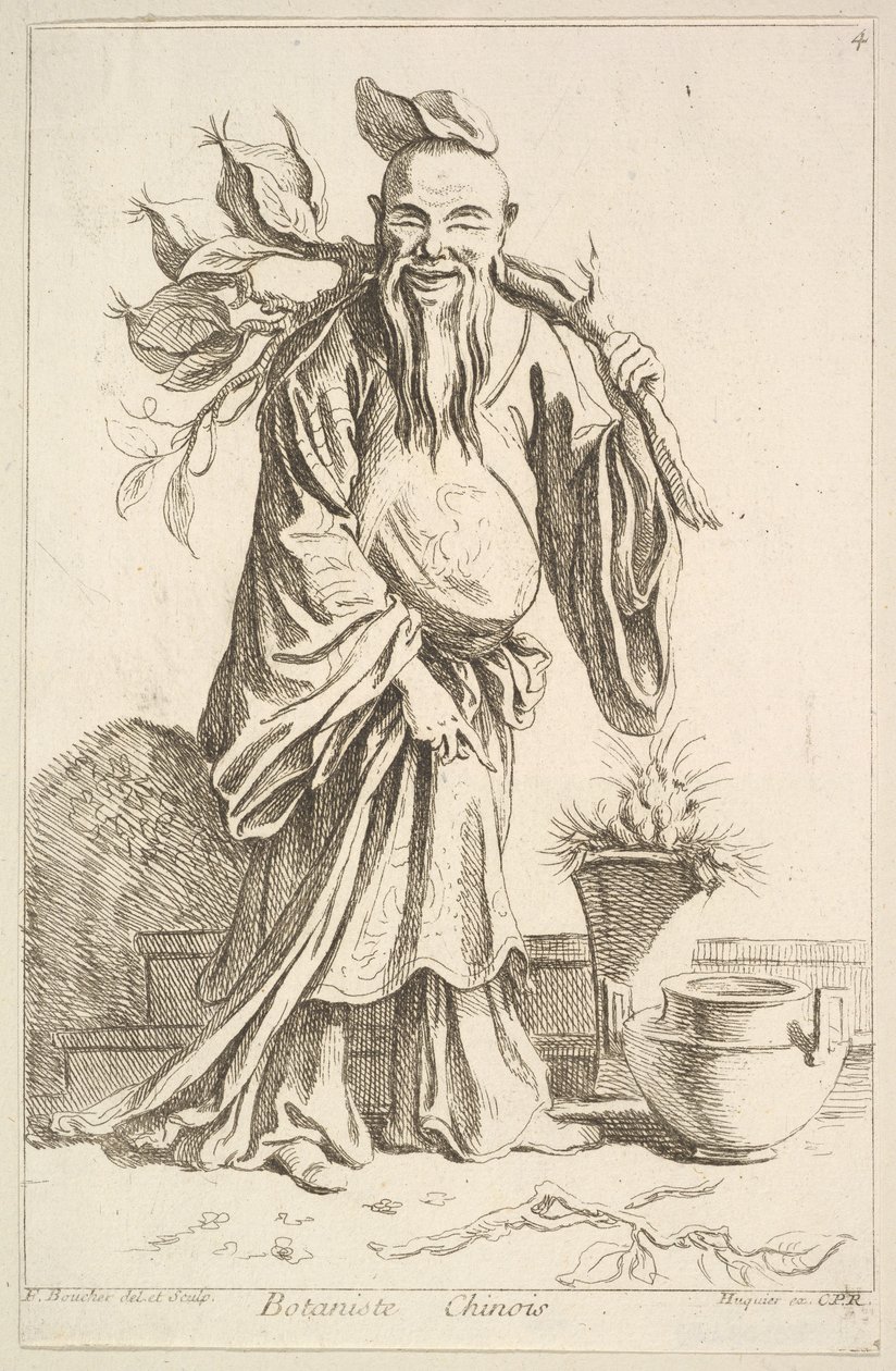 Kinesisk botanist av François Boucher