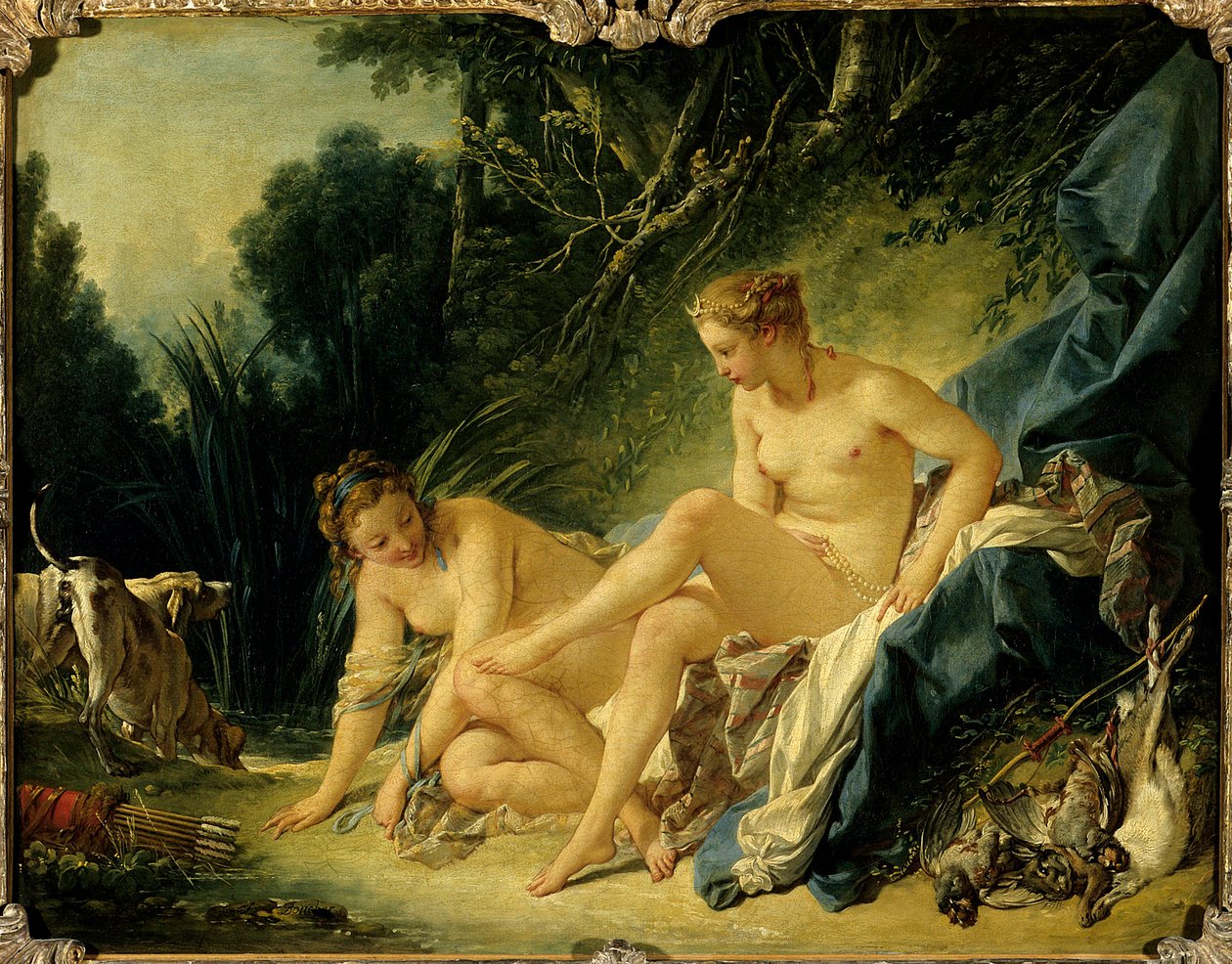 Diane lämnar badet Målning av Francois Boucher (1703-1770) av François Boucher