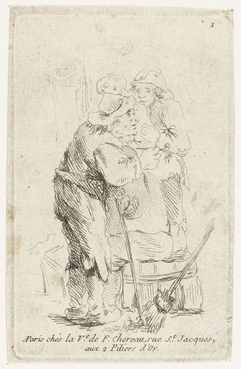 Tre bönder av François Boucher