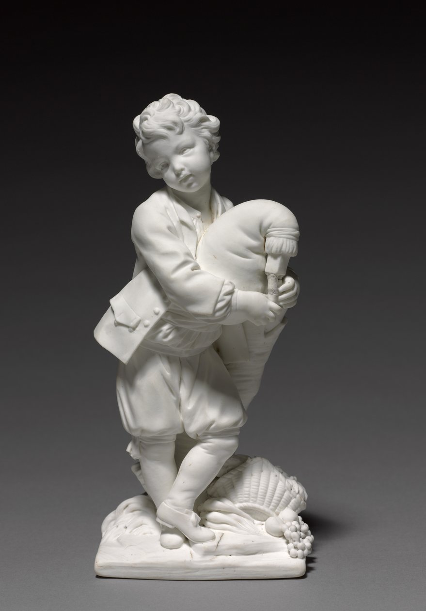 Figur av säckpiparen, tillverkad av Vincennes Factory, modellerad av Pierre Blondeau, 1748-1752 av François Boucher