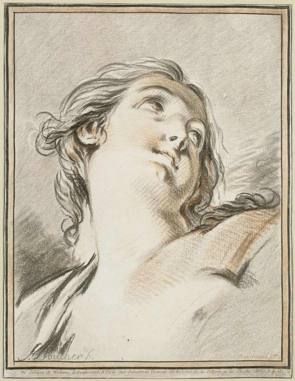 Kvinnans huvud av François Boucher