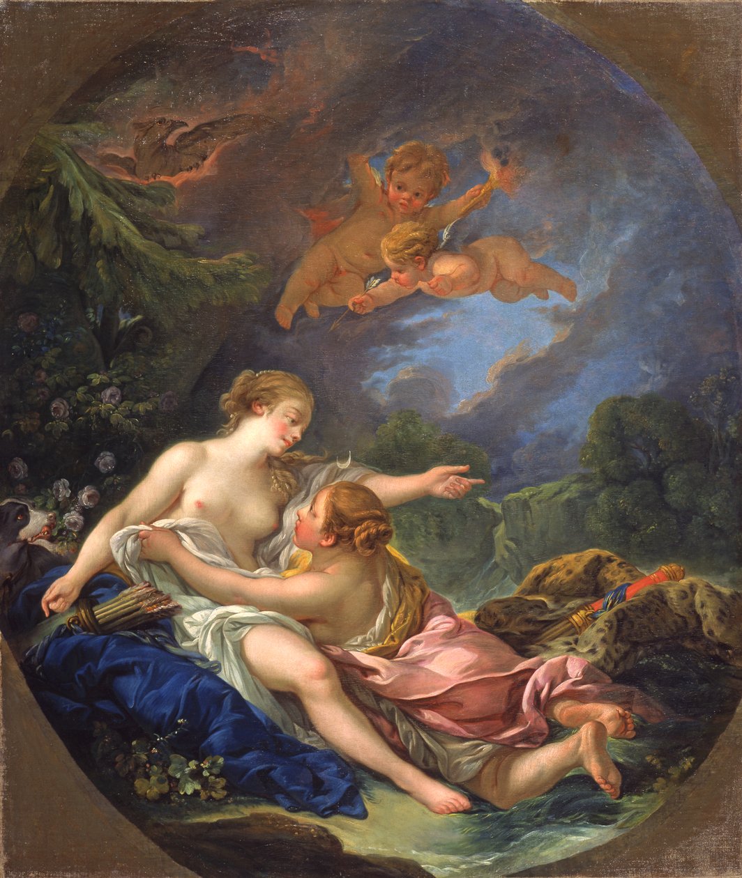 Jupiter och Callisto, cirka 1766 (olja på duk) av François Boucher