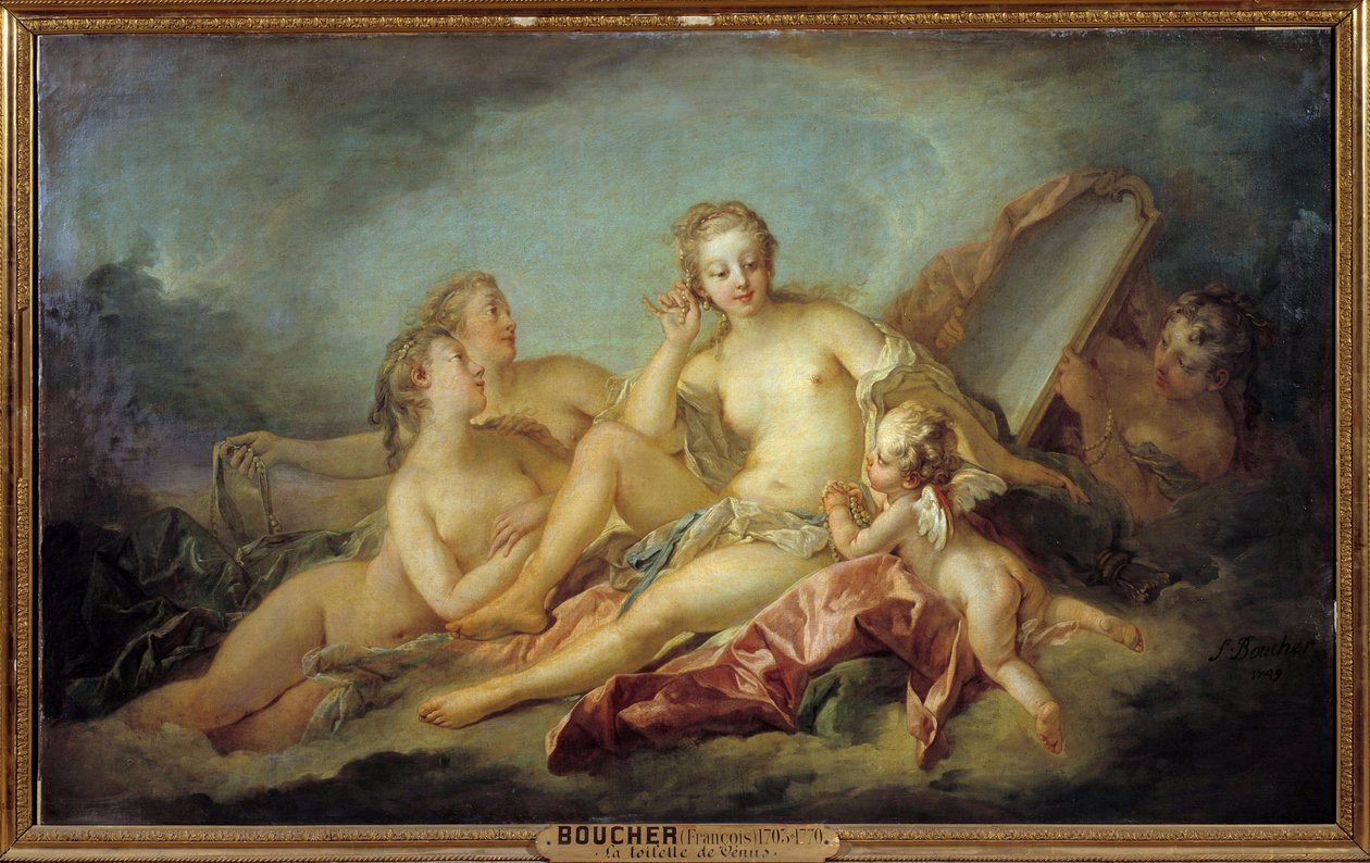 The Toilet of Venus Målning av Francois Boucher (1703-1770) 1749 Sön. 1,07x1,73m av François Boucher