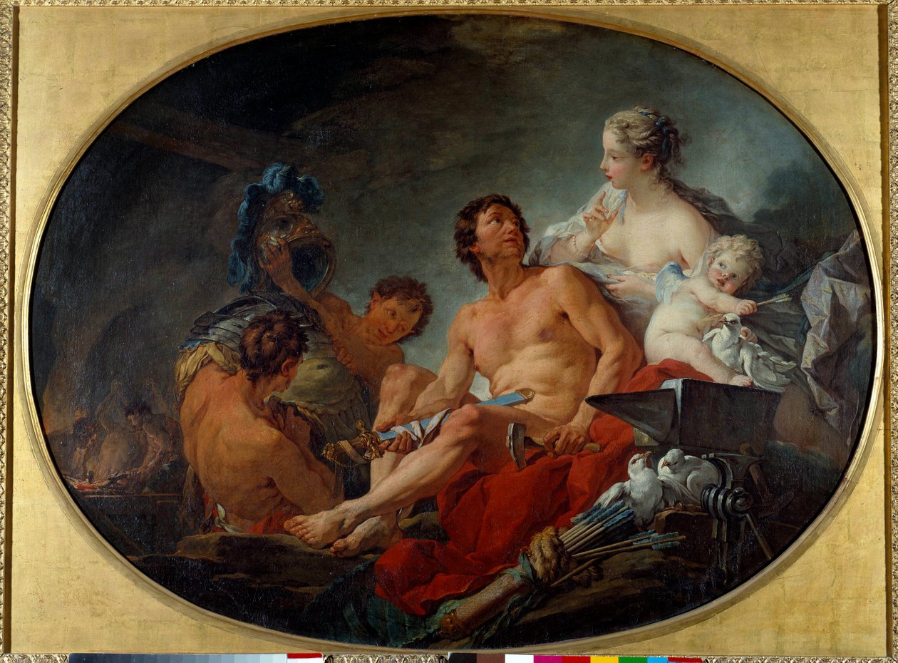 Vulkanmålningens smedjor av Francois Boucher (1703-1770) 1747 Sön. 0,94x1,27m av François Boucher