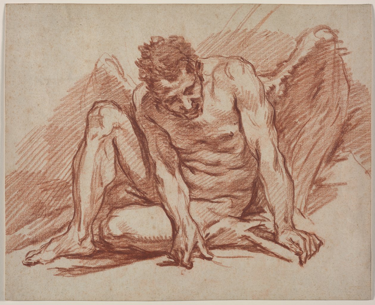 Manlig akademi med vingar av François Boucher