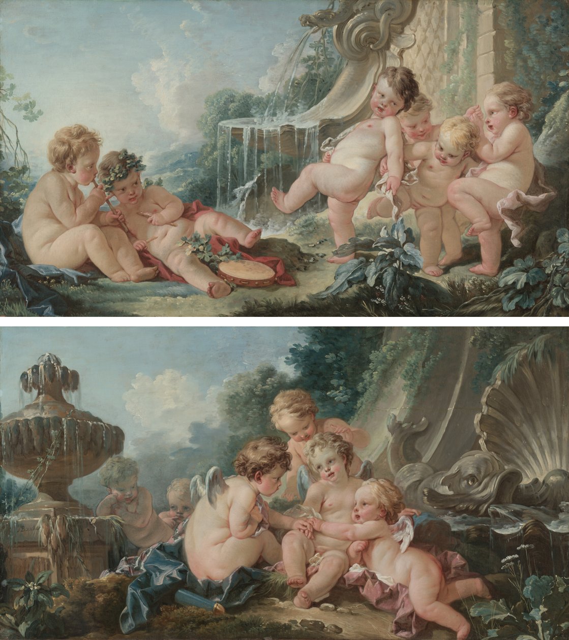 Musik och dans och Amor i konspiration av François Boucher