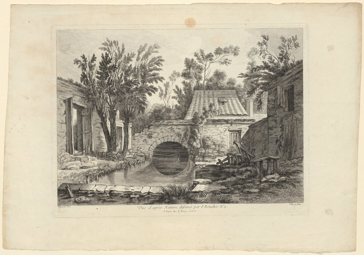 Naturstudie efter François Boucher (nr 2) av François Boucher