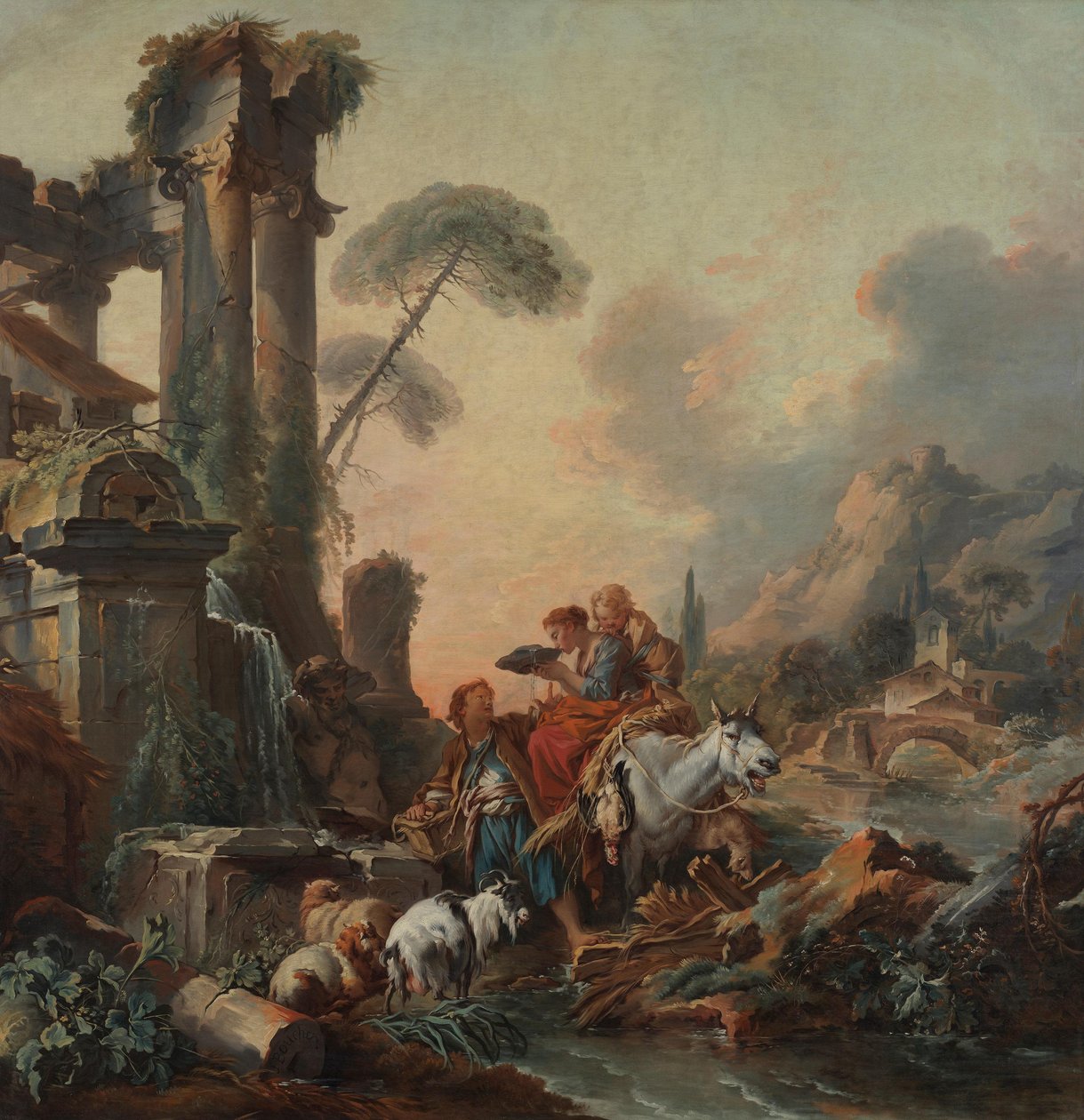 Rast vid källan av François Boucher