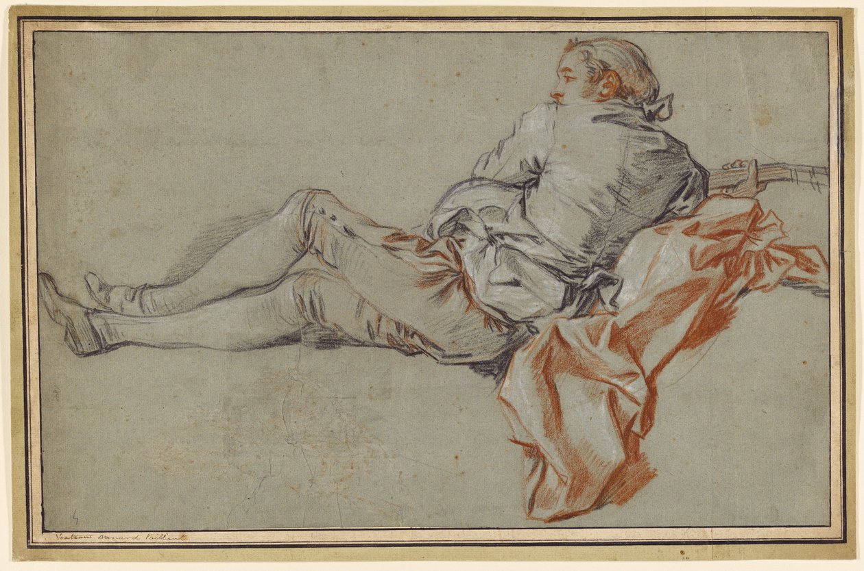 Liggande manlig figur av François Boucher
