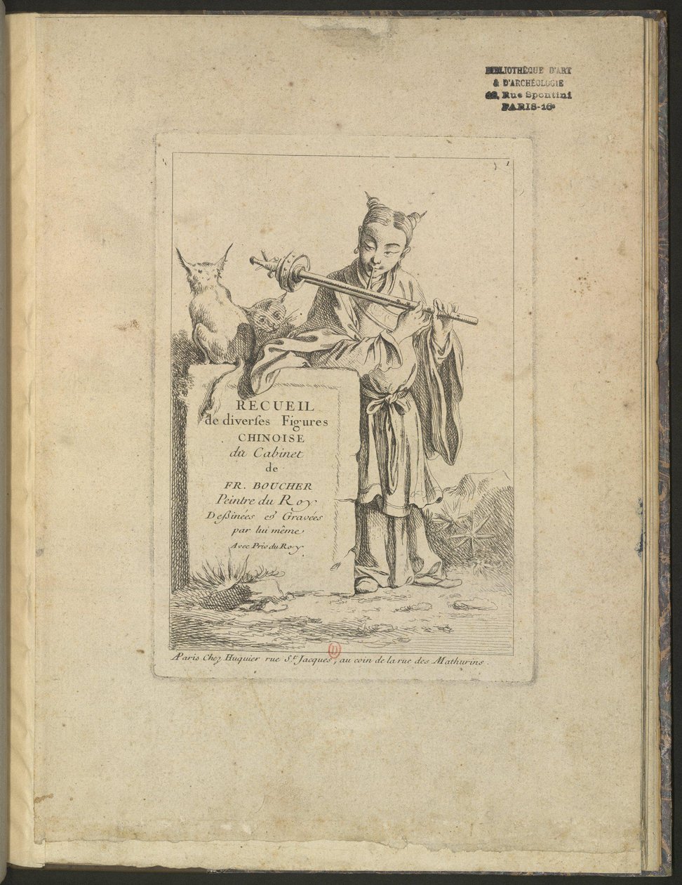 Samling av olika kinesiska figurer ur François Bouchers kabinett av François Boucher
