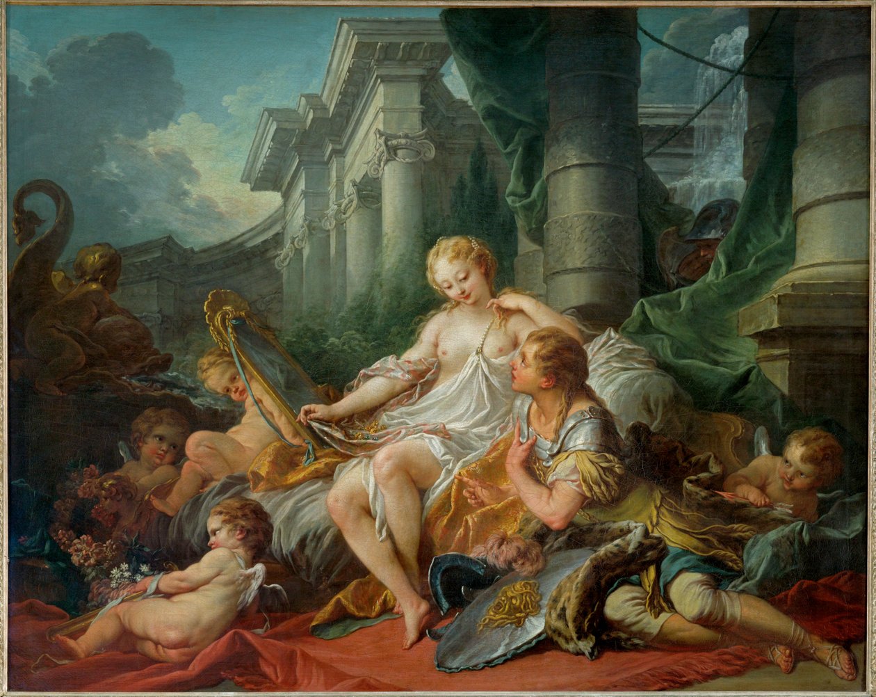 Renaud och Armide, efter Tassos "Gerusalemme Liberata", XIV ... av François Boucher
