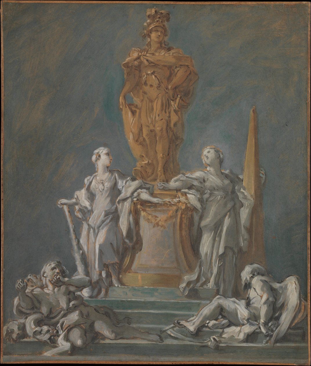 Studie till ett monument över en furstlig person av François Boucher