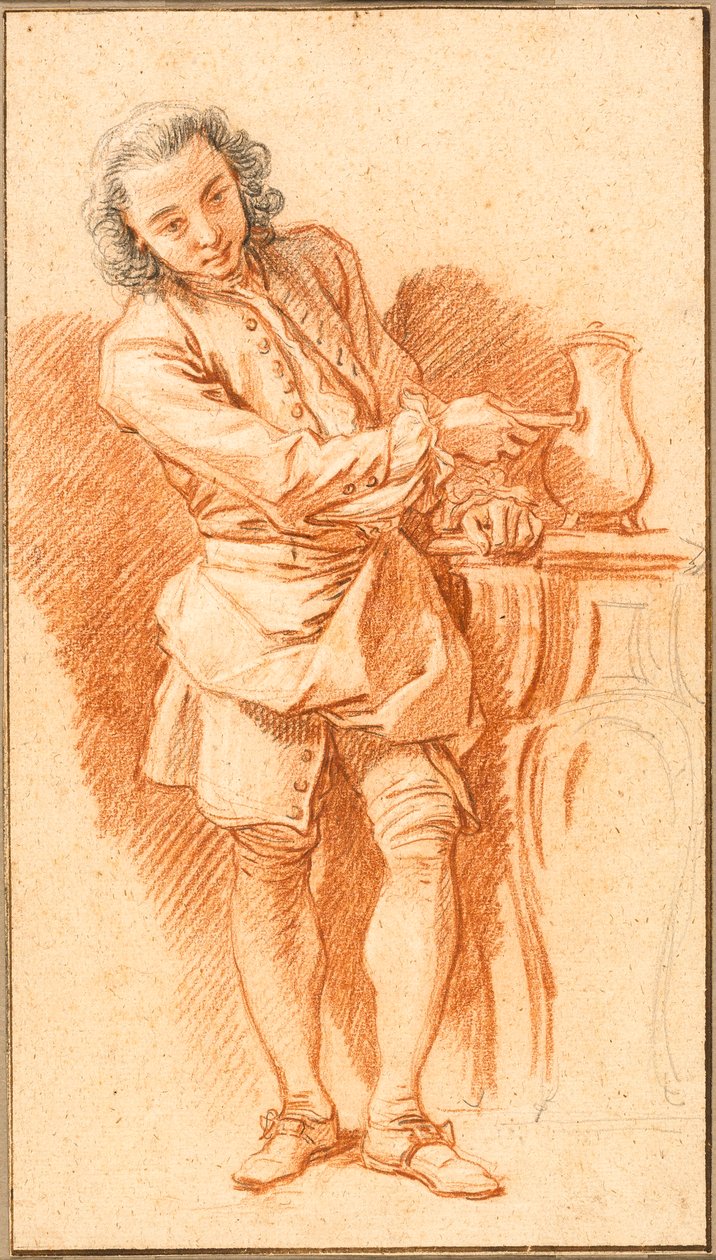 Studie av Valet med kaffekanna av François Boucher