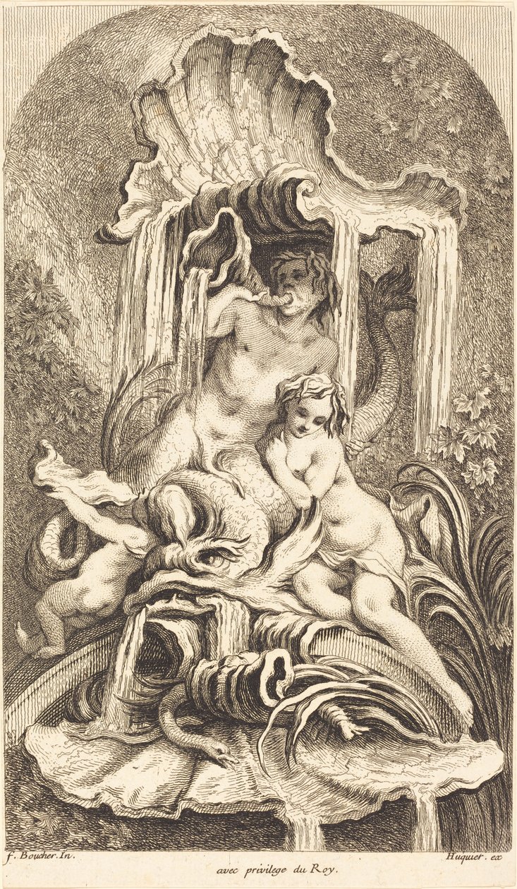 Triton och nymf av François Boucher