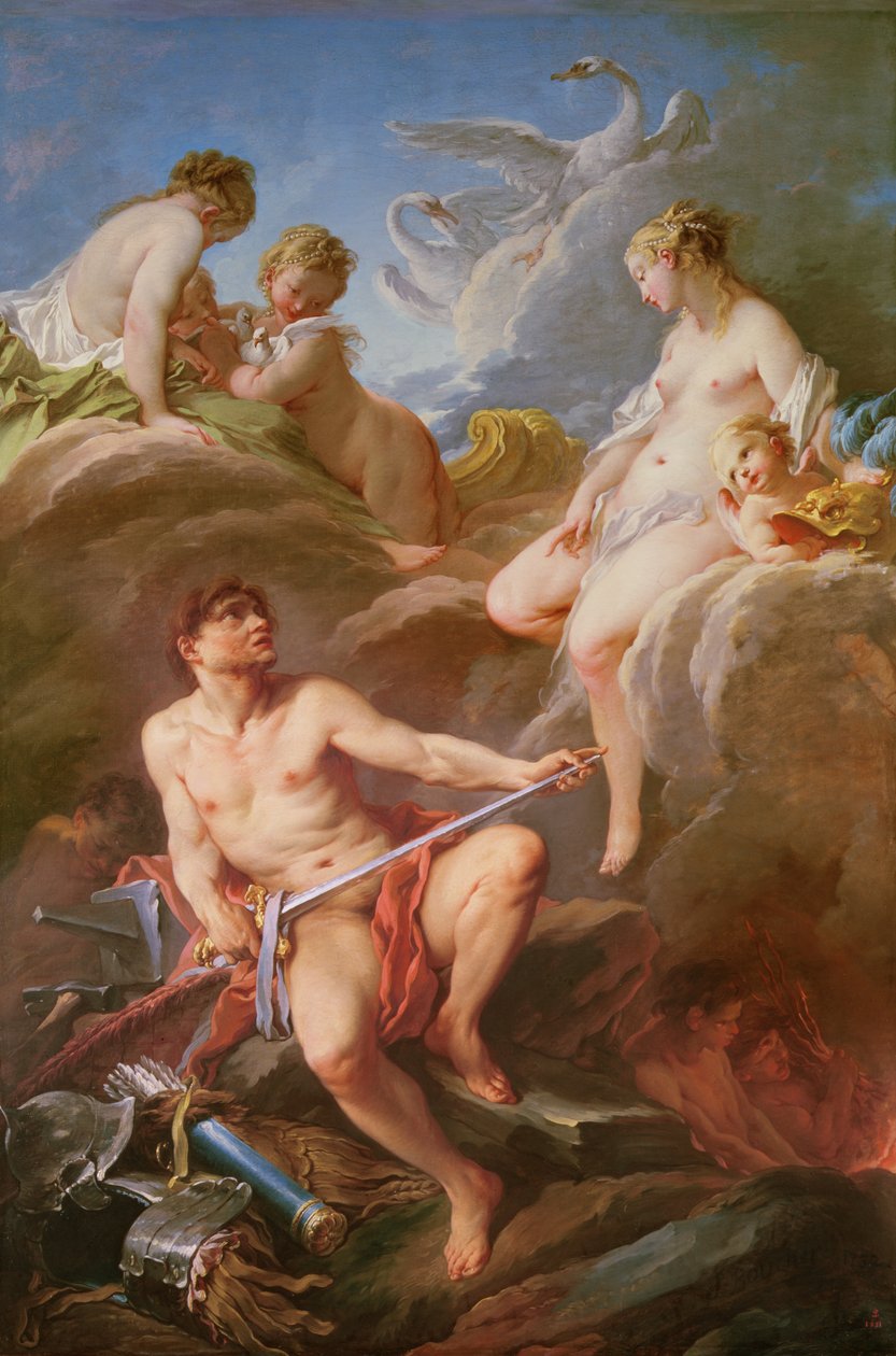 Venus ber Vulcan om Aeneas rustning av François Boucher