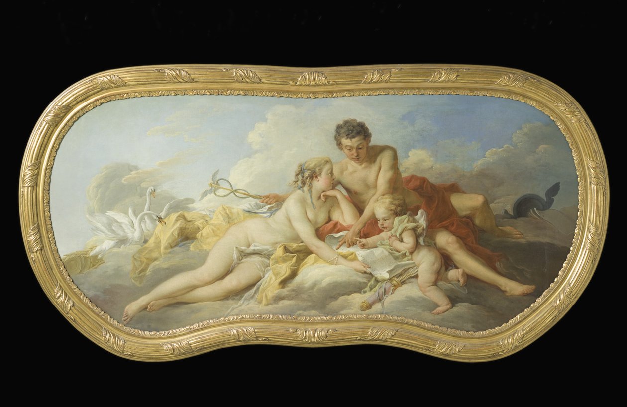 Venus och Merkurius undervisar Cupido av François Boucher