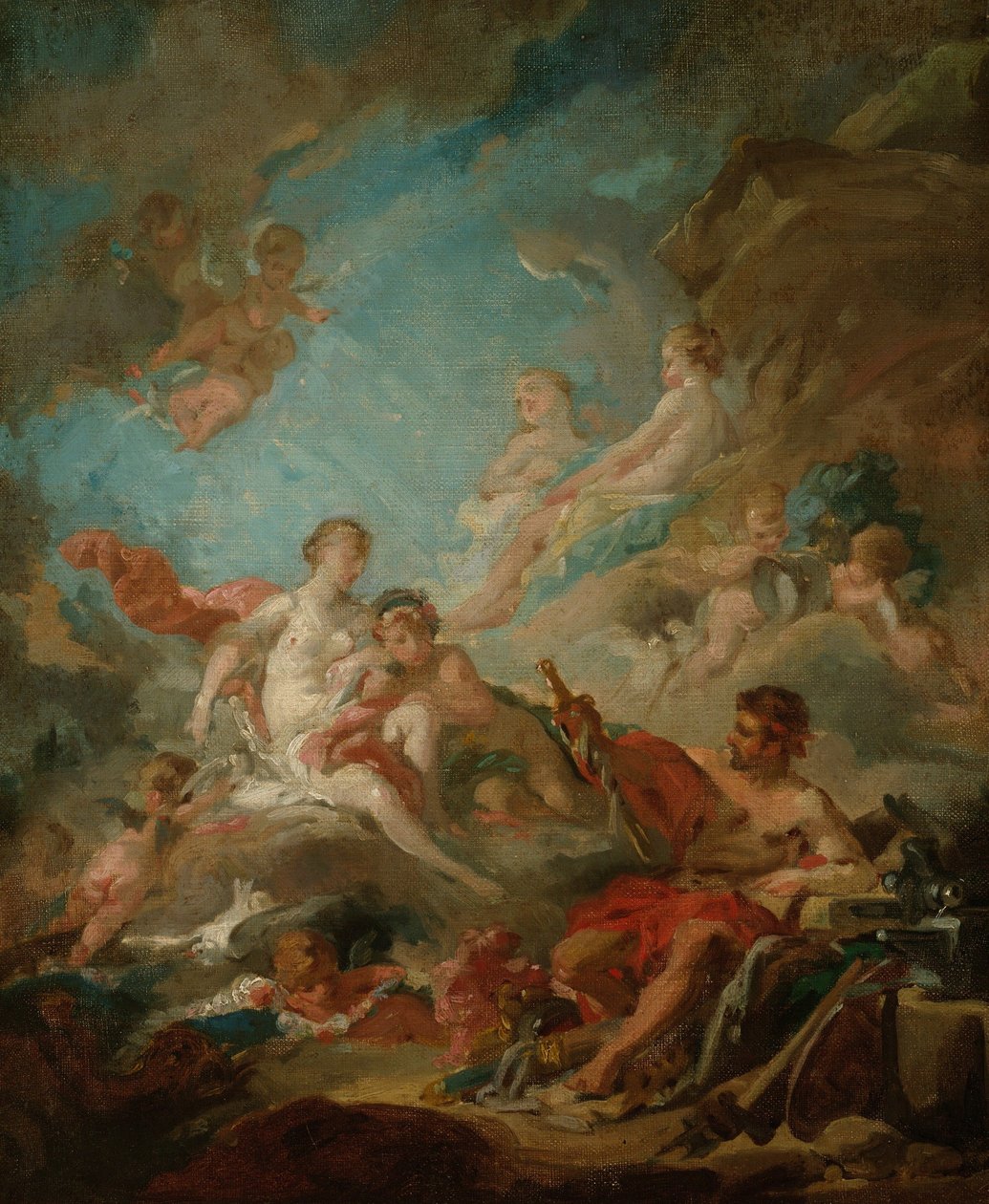 Venus i Vulcanus verkstad av François Boucher