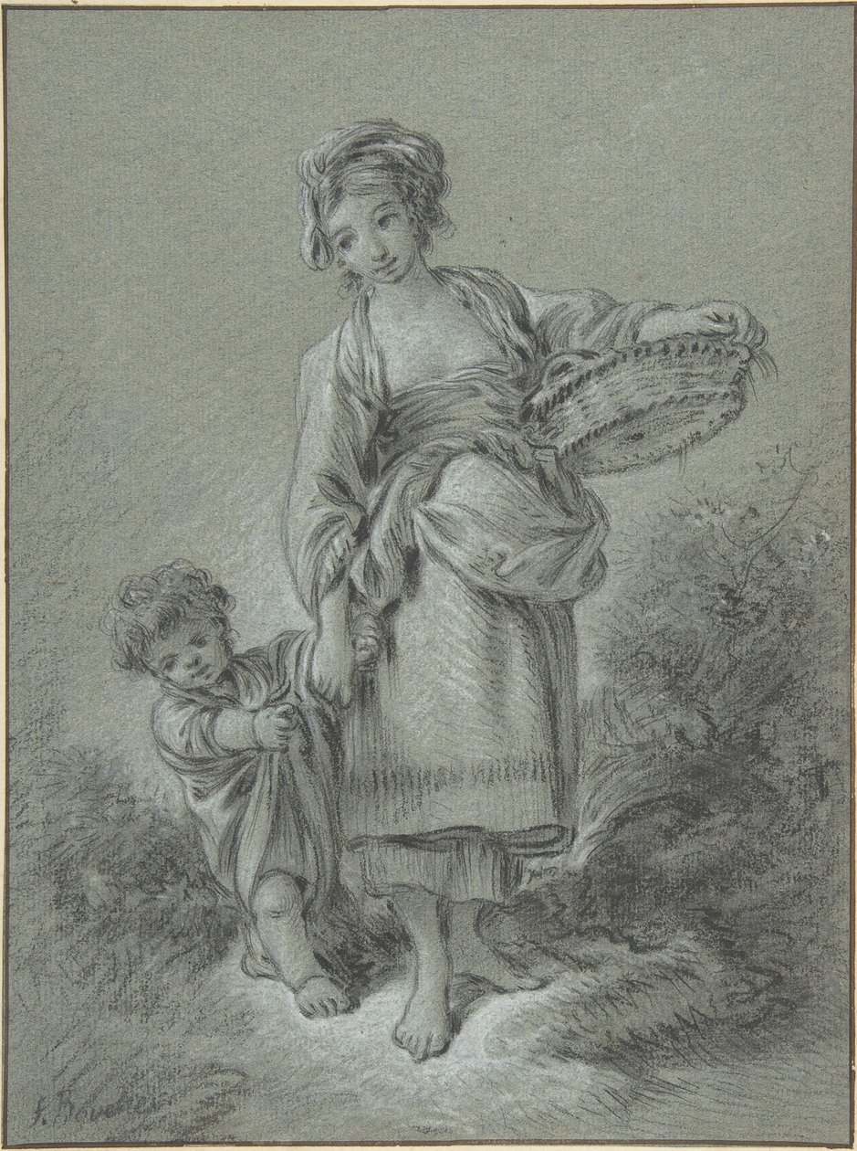Kvinna och pojke av François Boucher