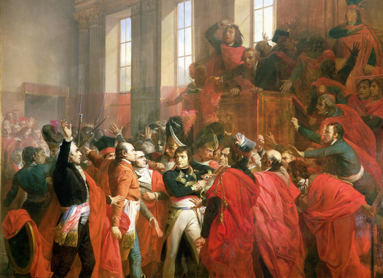Bonaparte och de femhundras råd vid St. Cloud, 10 november 1799, 1840 (uppgift om 50509) av Francois Bouchot