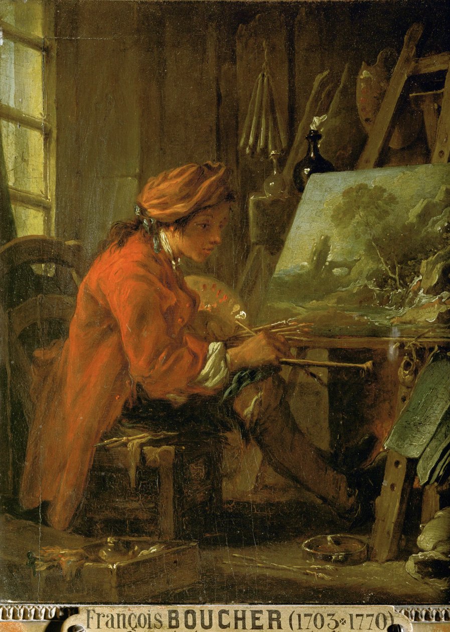 Francois Boucher, självporträtt ... av Francois Bouchot