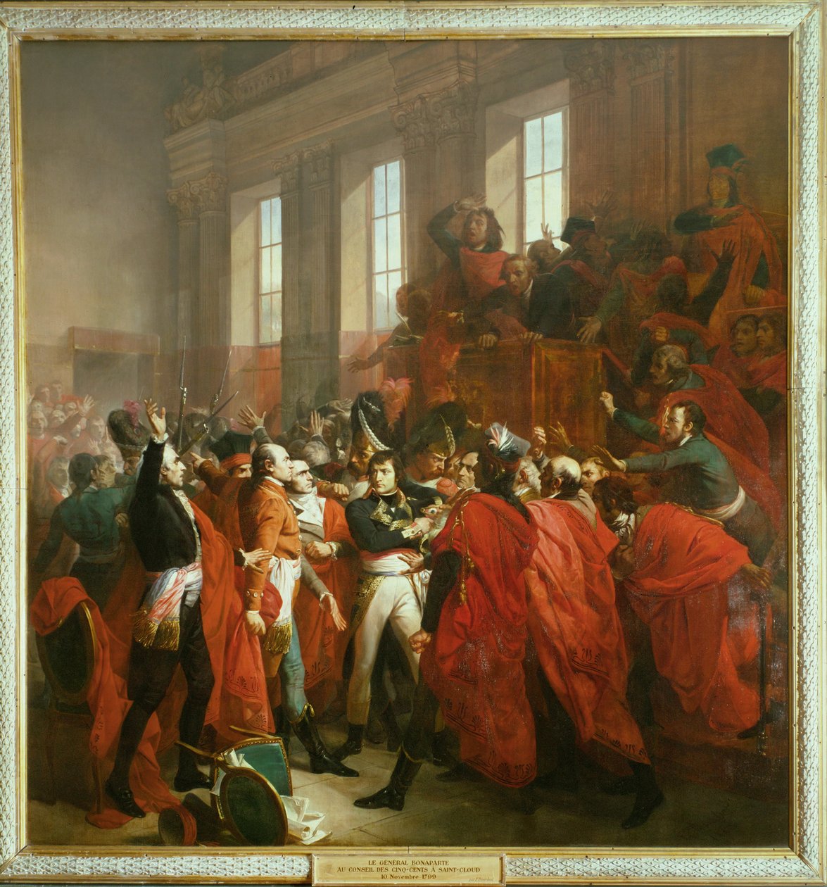 General Bonaparte vid de femhundras rådsmöte i Saint-Cloud ... av Francois Bouchot